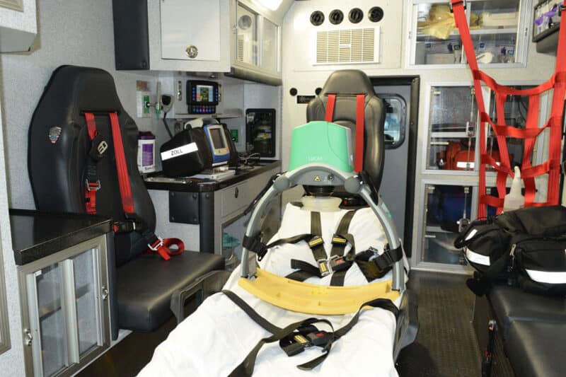 Inside of Madelia Health Ambulance