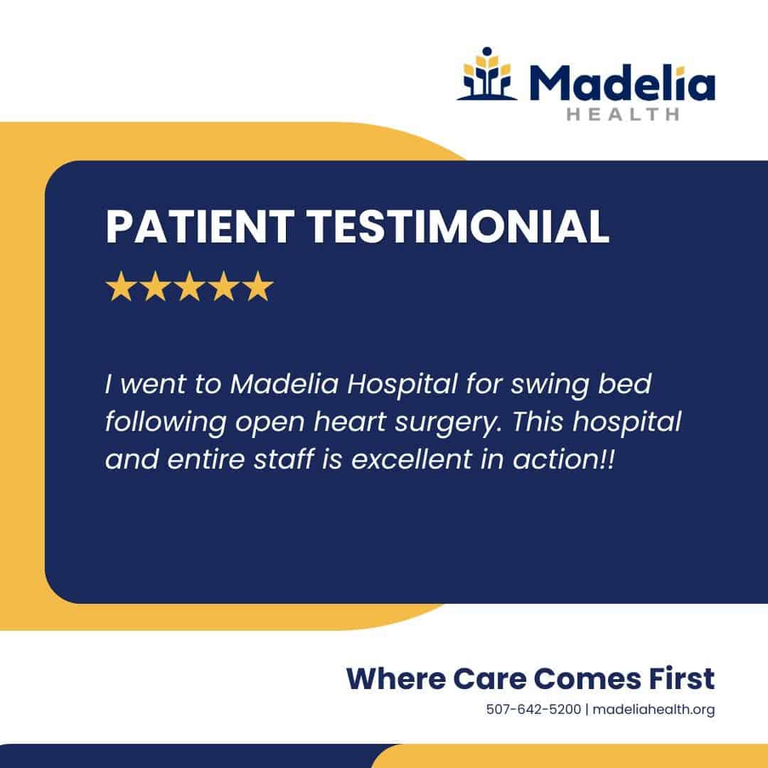 Testimonial 8 - Madelia Health