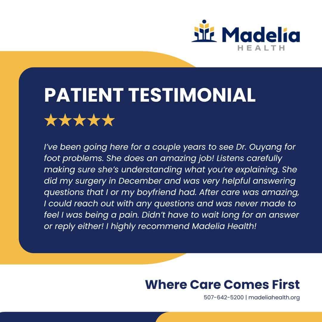 Testimonial replace fuzzy image - Madelia Health